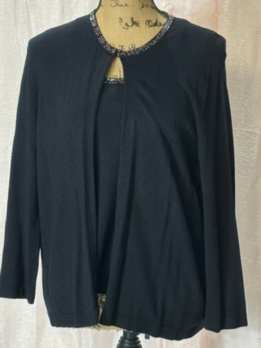 Casual Corner Embellished Cardigan Set